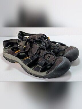 KEEN Newport H2 Black/Yellow Waterproof Hiking Sandals Mens Shoes Size US 10